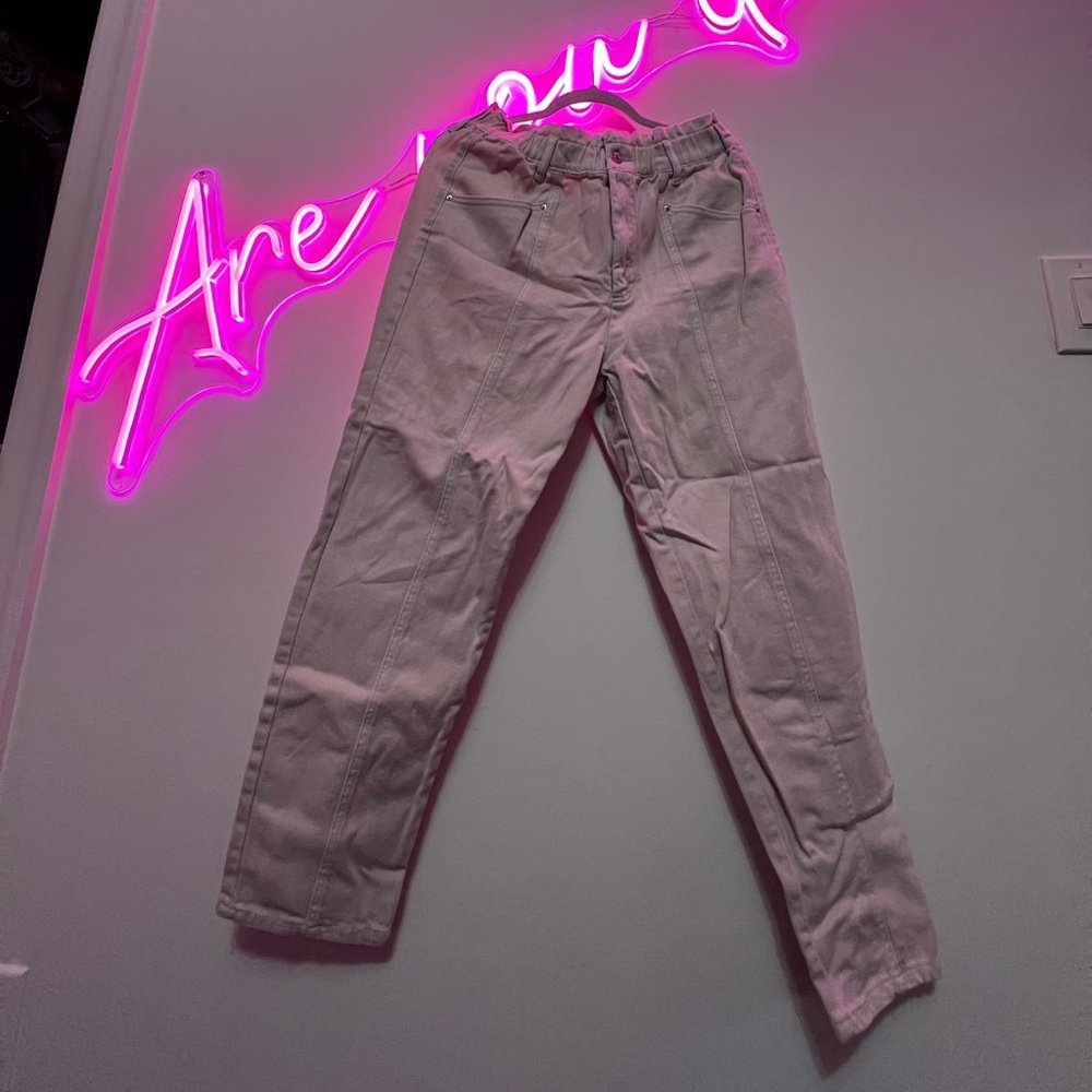 Forever 21 cream cargo pants